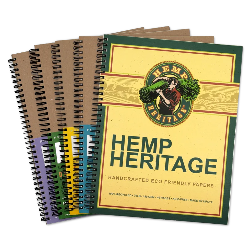 Hemp Heritage spiral-bound journals and sketchbooks